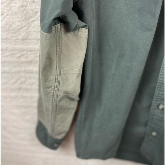 CABELAS Shooting Shirt Quilted Shoulder Patch Medium Green - Picture 8 of 15